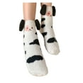 thumbnail image 1 of Bibifish Womens Socks Comfy Thermal Fuzzy Socks With Cute Animal Pattern Winter Fleece Home Thick Warm Ladies Cartoon Socks For Ladies, 1 of 7