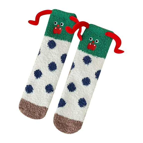 Bibifish Womens Socks Cute Novelty Cartoon Home Wear Fuzzy Socks Cozy Knitted Socks Thermal Fall Winter Daily Wear Girls Ladies Stretchy Socks