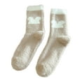thumbnail image 1 of Bibifish Womens Socks Fall Winter Thick Thermal Socks Cozy Lined Crew Socks Cute Printed Fluffy Girls Home Sleeping Socks, 1 of 3