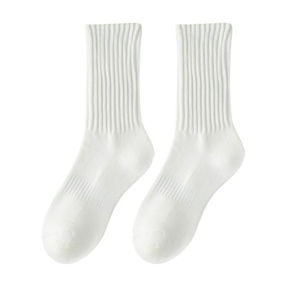 Bibifish Womens Socks Fall Winter Warm Thick Hoop Socks Casual Solid Color Comfortable Cozy Thermal Socks Mid Mid Length Socks For Ladies