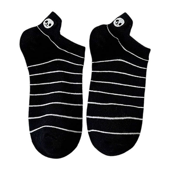 Bibifish Womens Socks Funny Embroidered Low Cut Socks Cute Animal Print Ankle Socks Soft Cotton Blend Socks For Ladies And Girls