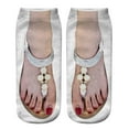 thumbnail image 1 of Bibifish Womens Socks Funny Flip Flop Sandal Printed Ankle Socks Comfy Low Cut Ankle Socks Summer Cozy Novelty Funky Socks, 1 of 2