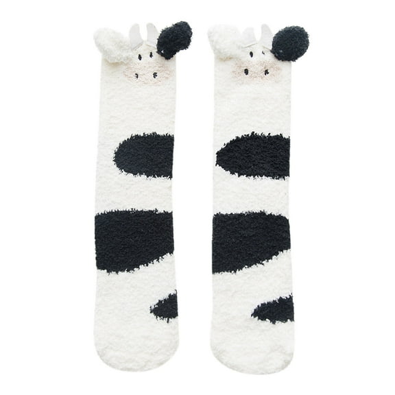 Bibifish Womens Socks Fuzzy Thermal Socks Cute Animal Pattern Fluffy Thick Fleece Socks Colorful Cartoon Home Sleeping Socks For Ladies And Girls