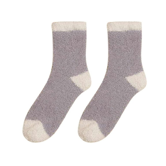 Bibifish Womens Socks Ladies Fluffy Towel Socks Warm Coral Winter Thermal Thickened Mid Tube Socks Ladies Cute Sleeping Socks