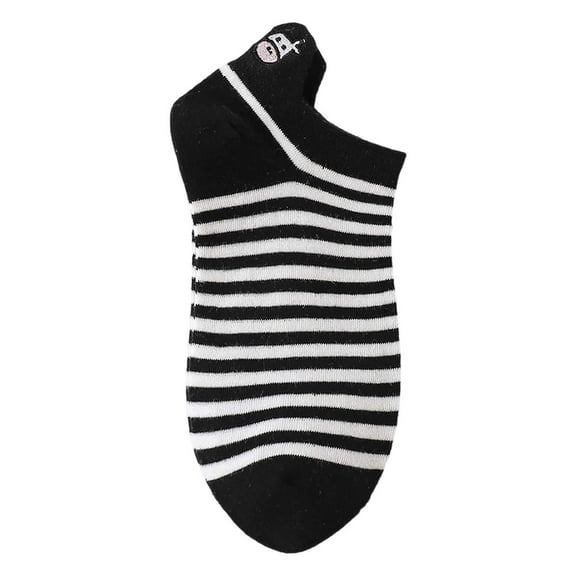 Bibifish Womens Socks Low Cut Ankle Socks Summer Breathable Ankle Socks With Cute Embroidery Animal Themed Cartoon Crew Socks