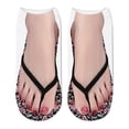 thumbnail image 1 of Bibifish Womens Socks Novelty Low Cut Socks Funny Flip Flop Sandal Printed Socks Soft Ankle Silly Socks Summer Novelty Funky Socks, 1 of 3