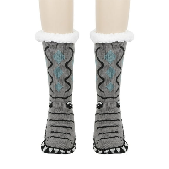 Bibifish Womens Socks Soft Thermal Slipper Socks For Indoor Cute Animal Pattern Winter Cozy Sleepwear Socks Comfy Socks For Ladies