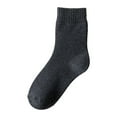 thumbnail image 1 of Bibifish Womens Socks Solid Color Thickened Crew Socks Medium Length Tube Fall Winter Soft Stretchy Adult Daily Wear Socks, 1 of 3