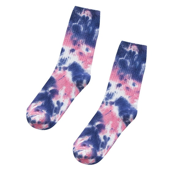 Bibifish Womens Socks Trendy Tie Dye Crew Socks MidCalf Long Breathable Cotton Socks All Season Wokout Sports Daily Casual Wear Socks