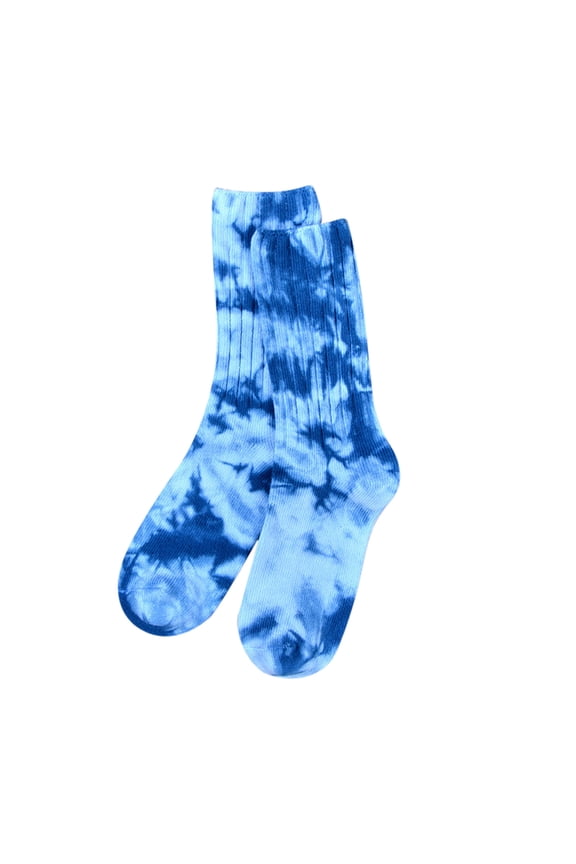 Womens Socks Trendy Tie Dye Socks Soft All Season Mid Calf Socks Breathable Versatile Pile Socks Funky Crew Socks For Women