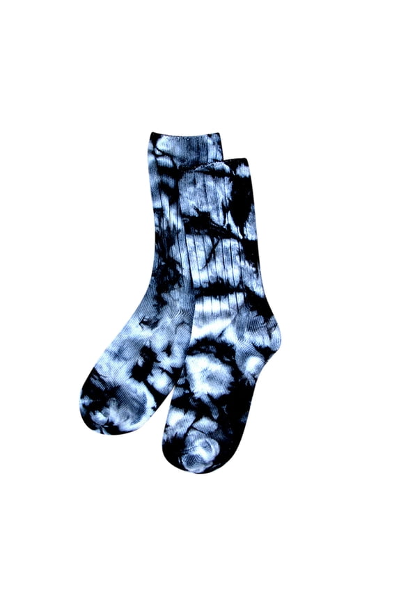 Bibifish Womens Socks Trendy Tie Dye Socks Soft All Season Mid Calf Socks Breathable Versatile Pile Socks Funky Crew Socks For Women