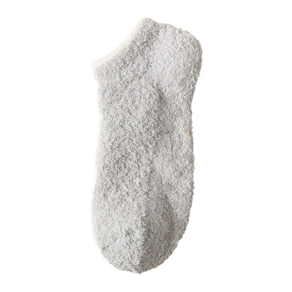 Bibifish Womens Socks Warm Fuzzy Socks Low Cut Socks Fall Winter Thick Fleece Ladies Socks Silicone Non Slip Floor Socks For Ladies