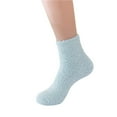 thumbnail image 1 of Bibifish Womens Socks Winter Warm Cute Candy Color Fuzzy Miedium Tube Socks Thermal Coral Mid Socks Ladies Trendy Floor Socks, 1 of 2