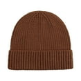 thumbnail image 1 of Bibifish Womens Solid Color Ribbed Knit Beanie Hat Soft Stretchy Midweight Hat Fall Daily Casual Wear Basic Trendy Hats, 1 of 5