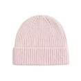 thumbnail image 1 of Bibifish Womens Solid Color Ribbed Knit Beanie Hat Soft Stretchy Midweight Hat Fall Daily Casual Wear Basic Trendy Hats, 1 of 5