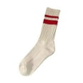 thumbnail image 1 of Bibifish Womens Striped Crew Socks Ribbed Soft Breathable Casual Daily Wear Streetwear Preppy Style Comfortable Stylish Socks, 1 of 3