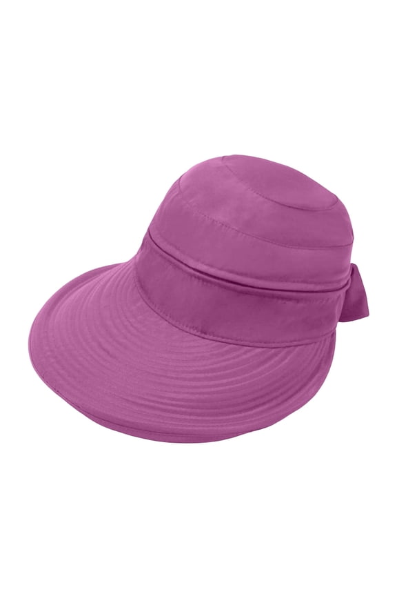 Womens Sun Hat Foldable Wide Brim Sun Protection Floppy Hat With Bow Ladies Comfortable Daily Wear Cap