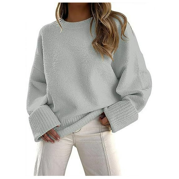 Bibifish Womens Sweaters Oversized High Neck Sweaterws Autumn Winter Knit Sweater Thick Thread Pullover Turtleneck Sweaters