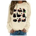 thumbnail image 1 of Bibifish Womens Sweatshirts Animal Pattern Graphic Crewneck Sweatshirts Loose Long Sleeve Pullover Tops Casual Fall Outfits, 1 of 4