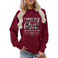 thumbnail image 1 of Bibifish Womens Sweatshirts Christian Quote Graphic Crewneck Sweatshirts Soft Relaxed Fit Casual Daily Outings Inspirational Pullover Tops, 1 of 4