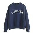 thumbnail image 1 of Bibifish Womens Sweatshirts Letter Printed Crewneck Long Sleeve Pullover Tops Casual Lightweight Spring Fall Relaxed Fit Sweatshirts, 1 of 4