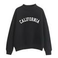 thumbnail image 1 of Bibifish Womens Sweatshirts Letter Printed Crewneck Long Sleeve Pullover Tops Casual Lightweight Spring Fall Relaxed Fit Sweatshirts, 1 of 4