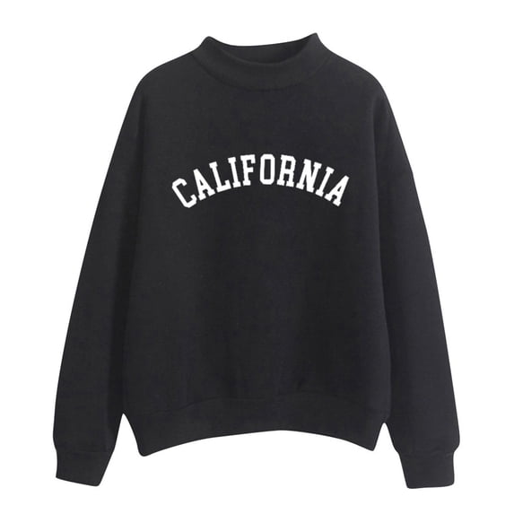 Bibifish Womens Sweatshirts Letter Printed Crewneck Long Sleeve Pullover Tops Casual Lightweight Spring Fall Relaxed Fit Sweatshirts