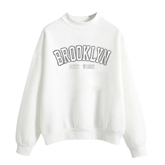 Bibifish Womens Sweatshirts Letter Printed Cropped Crewneck Sweatshirts ...