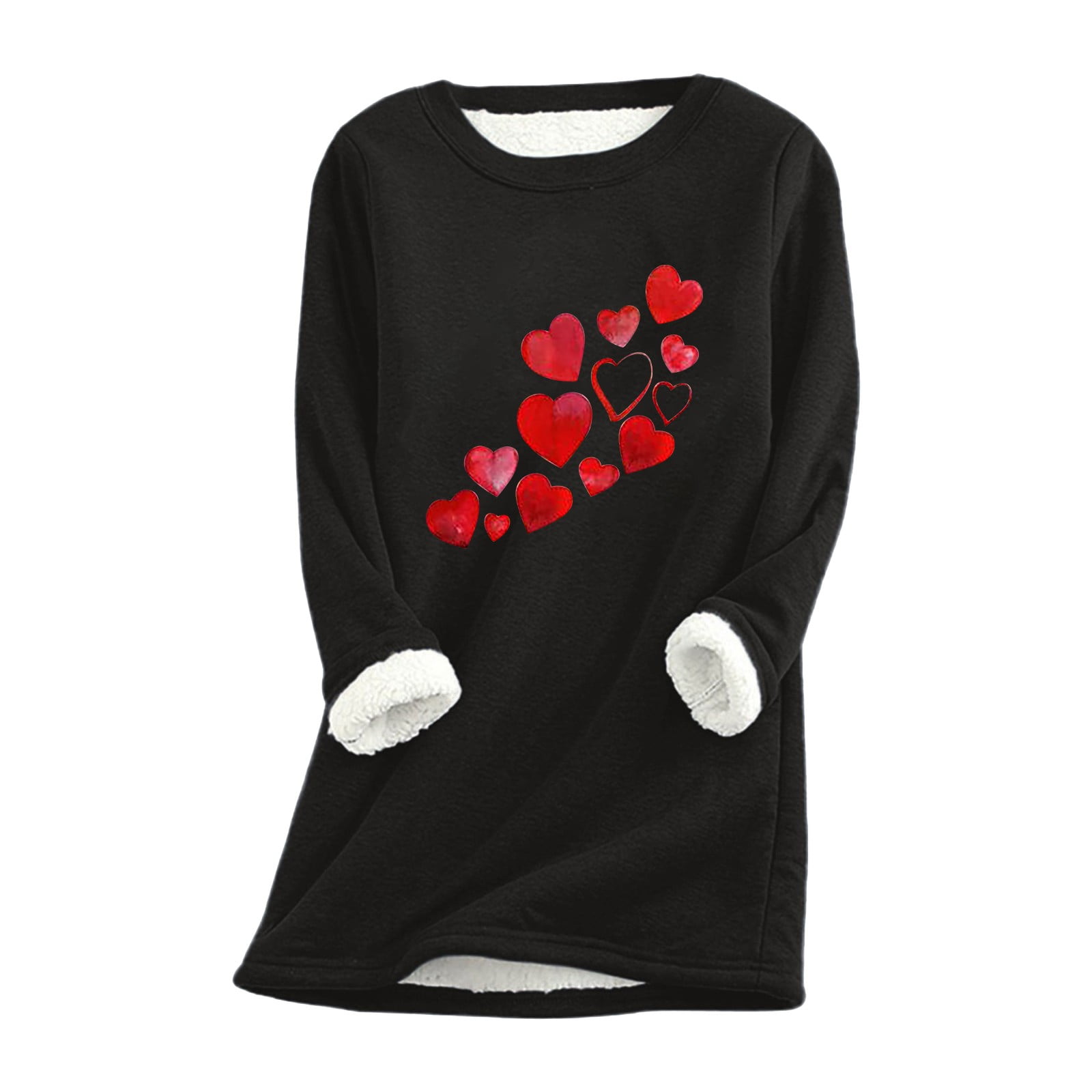 Plus Size  Valentine's Day Heart Balloon Bear Printed Raglan Sleeves Sweatshirt main image 1
