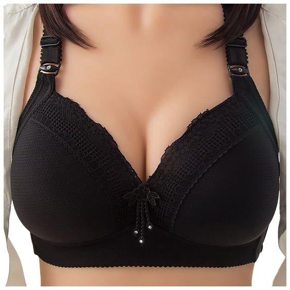 Bibifish Womens T-Shirt Bras Adjustable Straps V Neck Molded Cup Everyday Bras Daily Casual Comfort Support Bras