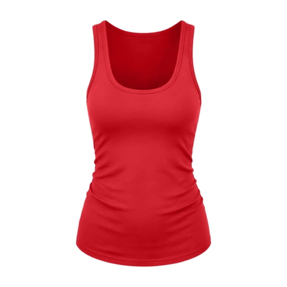 Bibifish Womens Tank Tops Basic Stretchy Scoop Neck Sleeveless Camisole Racerback Slim Fit Summer Daily Tops