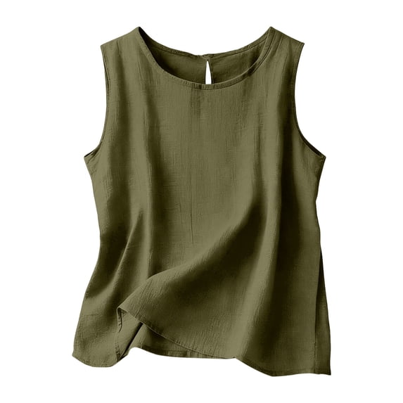 Bibifish Womens Tank Tops Crew Neck Lightweight Summer Tank Tops Solid Sleeveless Basic Shirts