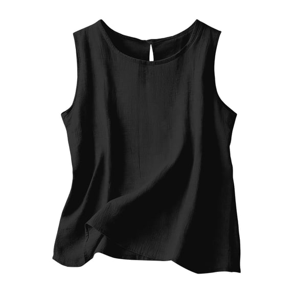 Bibifish Womens Tank Tops Crew Neck Lightweight Summer Tank Tops Solid Sleeveless Basic Shirts