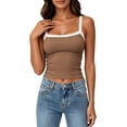thumbnail image 1 of Bibifish Womens Tank Tops Lace Spaghetti Straps Summer Sleeveless Camisole Ribbed Slim Fit Everyday Layering Tops, 1 of 5