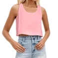thumbnail image 1 of Bibifish Womens Tank Tops Scoop Neck Wide Strap Cropped Loose Fit Camisoles Summer Breathable Sleeveless Shirts, 1 of 5