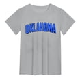 thumbnail image 1 of Bibifish Womens Tee Tops Oklahoma City Letter Printed Short Sleeve Summer Crew Neck T Shirts Regular Soft Fit Casual Stylish Lightweight Tops, 1 of 2