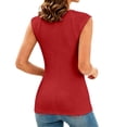 thumbnail image 1 of Bibifish Womens Tees Crew Neck Sleeveless Raglan Sleeve Seam Fitted Solid T-Shirts Layering Casual Street Style Everyday Tops, 1 of 6