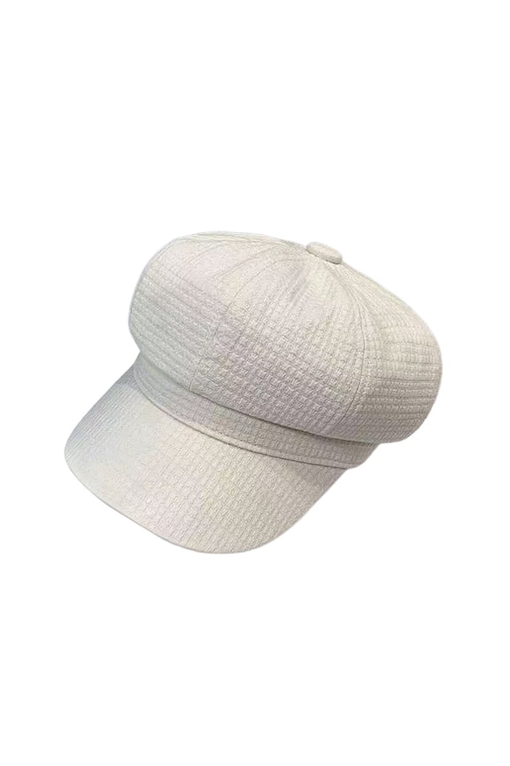 Womens Textured Newsboy Cap Waffle Pattern Detail Cap Soft Casual Daily & Outdoor Stylish Sun Protection Windproof Cap For Ladies