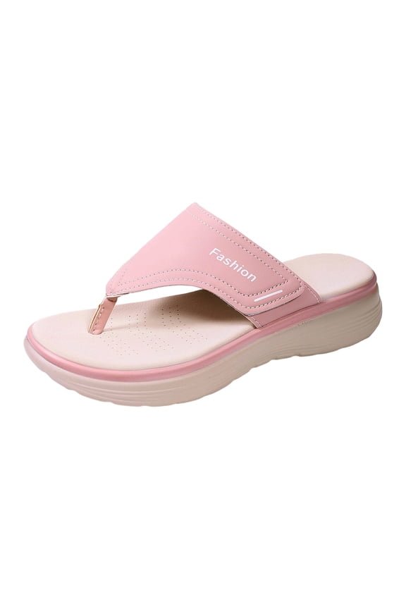 Womens Thong Platform Slides stylish Stitch Lightweight Slip On Ladies Sandals Summer Outdoor Pool Daily Casual Sandals