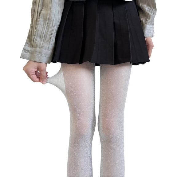 Bibifish Womens Tights Brown Black Glitter Sheer Pantyhose Elastic Waist Stretchy Slim Fit Casual Party Daily Wear Shiny Stylish Tights