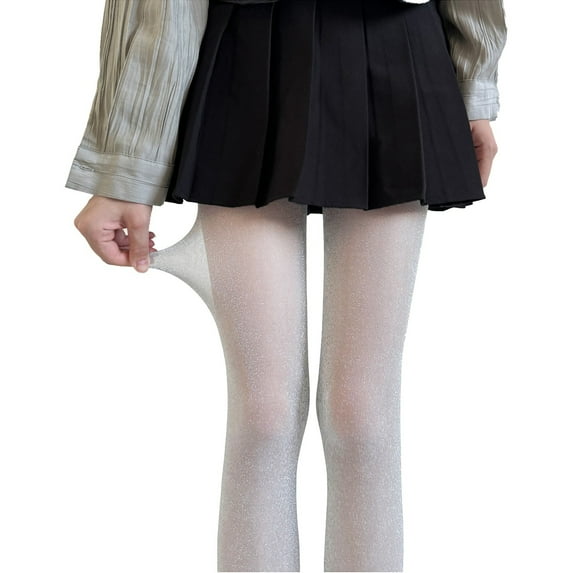 Bibifish Womens Tights Brown Black Glitter Sheer Pantyhose Elastic Waist Stretchy Slim Fit Casual Party Daily Wear Shiny Stylish Tights