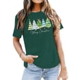 thumbnail image 1 of Bibifish Womens Tshirts Simple Christmas Tree Print T Shirts Soft Smooth Crewneck Short-Sleeve Tshirts Summer Daily Holiday Party Trendy Tees, 1 of 4