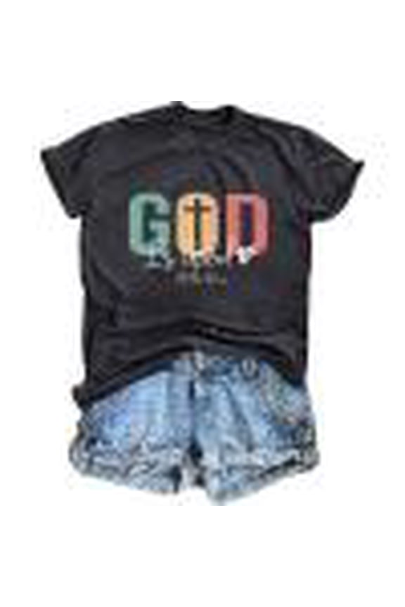 Womens Tshirts Summer Graphic Print Crew Neck Short Sleeve Tee Tops Loose Fit Soft Comfy Daily Fashion Wear Tops