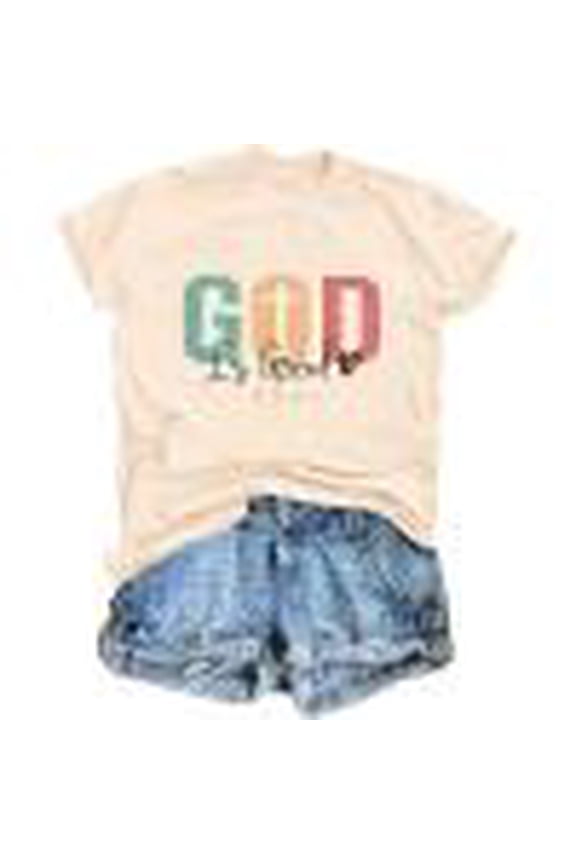 Womens Tshirts Summer Graphic Print Crew Neck Short Sleeve Tee Tops Loose Fit Soft Comfy Daily Fashion Wear Tops
