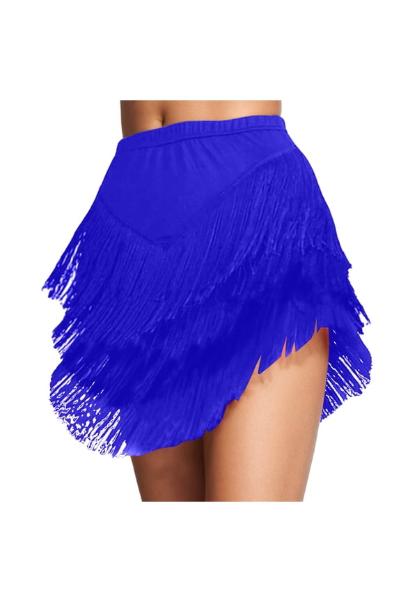 Womens Tulle Skirts Irregular Tassel Fringe Flowy Skirts High Waist Layered Tutu Skirts Trendy Mini Stylish Lightweight Skirts