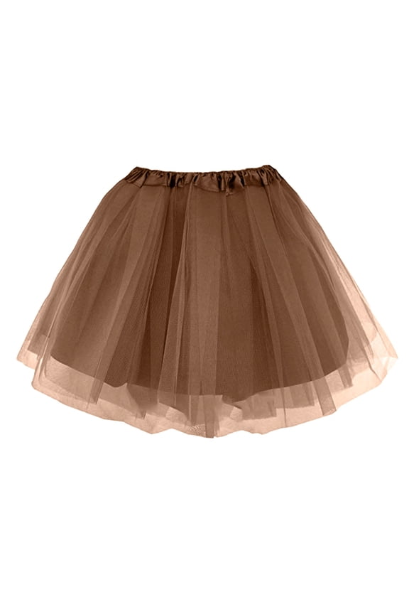 Womens Tulle Skirts Layered Mesh Tutu Skirts Elastic Waist Dance Princess Skirts Sheer Tulle Party Performance Midi Skirts