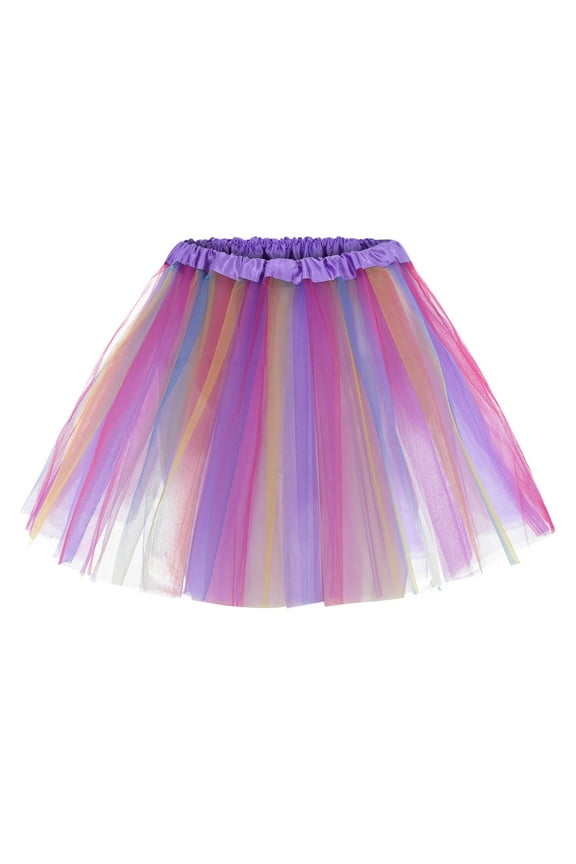 Womens Tutu Skirts Candy Color Multi Layered Puffy Crinoline Mini Skirts High Waist Short Underskirt Party Skirts
