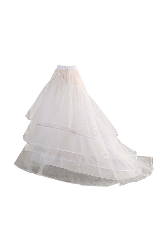 Womens Underskirts 2 Steel Bone Hard Mesh Maxi Skirts Drawstring Elastic Elegant Chic Skirts
