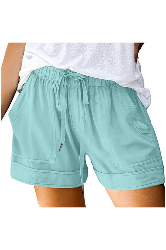 Womens Utility Shorts Loose Drawstring Tie Closure Pocket Cargo Style Street Hot Shorts Outdoor Ripstop Shorts