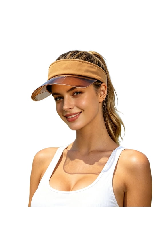 Womens Visor Hat Clear Brim Sun Hat Sports Hat Outdoor Running Cycling Visors For Ladies